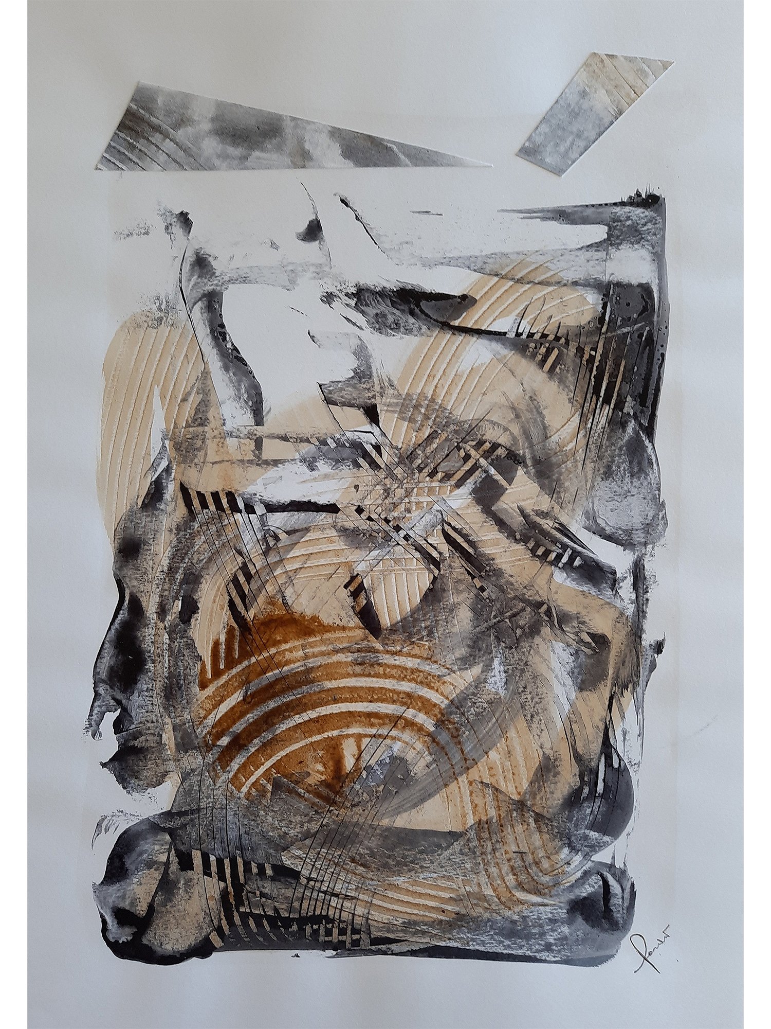 “INTRECCI”, 2023, Tecnica mista su carta, cm 50×35,